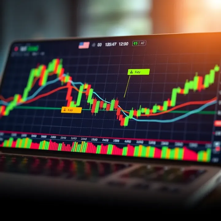 Key Technical Indicators for Binary Options Trading Chart showing binary options trading with key technical indicators highlighted