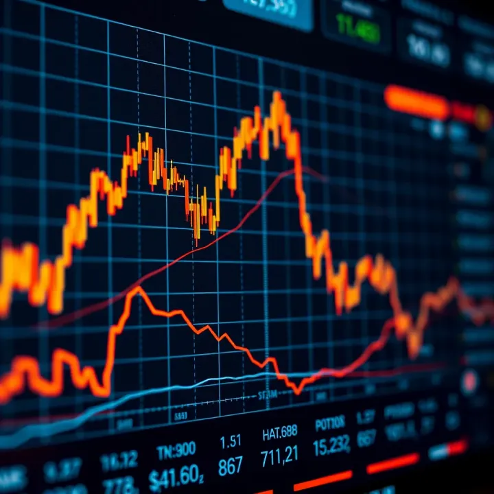 Graph illustrating the trends and fluctuations in binary options trading