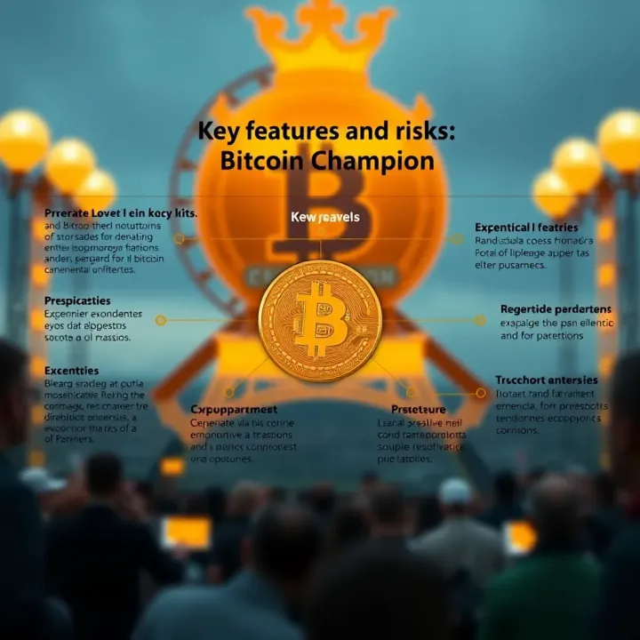 Key Features and Risks of Bitcoin Champion Platform Diagram illustrating the key features, benefits, and potential risks of using Bitcoin Champion platform for cryptocurrency investment