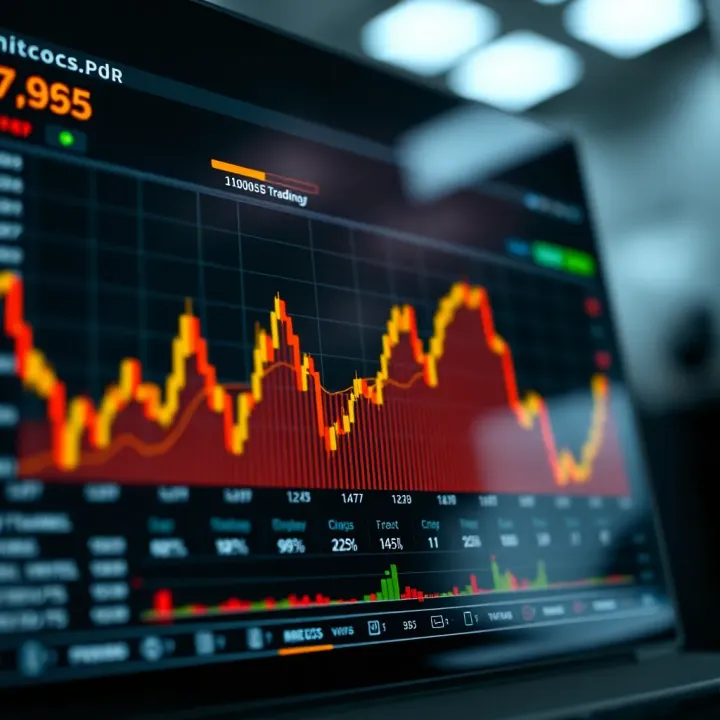 Graph showing automated cryptocurrency trading performance on Bitcoin Code platform