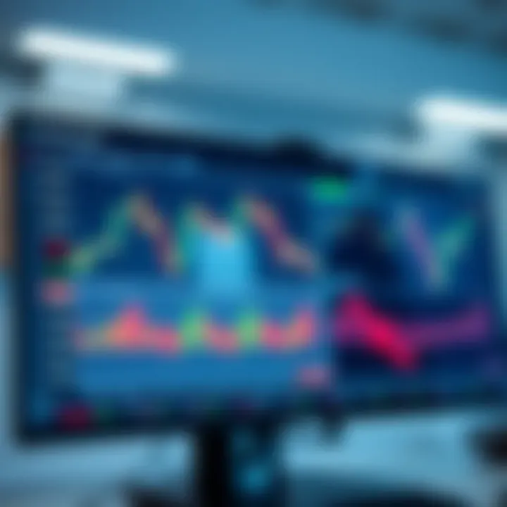 Screenshot of a CFD trading platform interface displaying charts and trade options