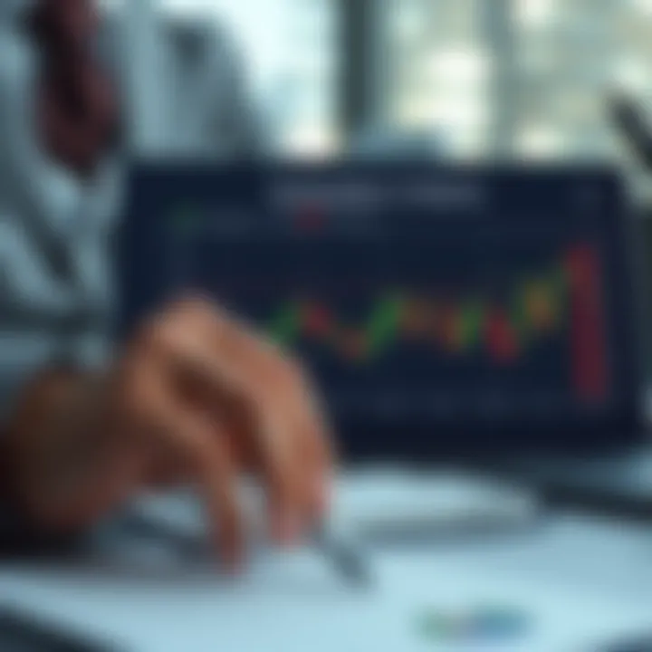 Visual representation of financial analysis with charts highlighting broker evaluation criteria