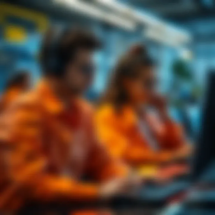 Customer support team assisting users with platform features and inquiries