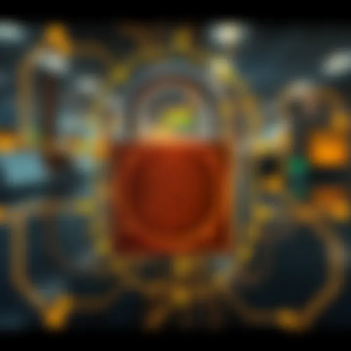 Secure digital lock symbol representing cryptocurrency platform security