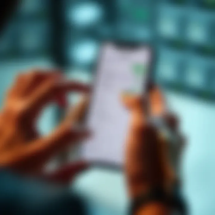 Configuring Quotex App Settings for Enhanced Trading Experience User configuring Quotex app settings on smartphone for optimized online trading