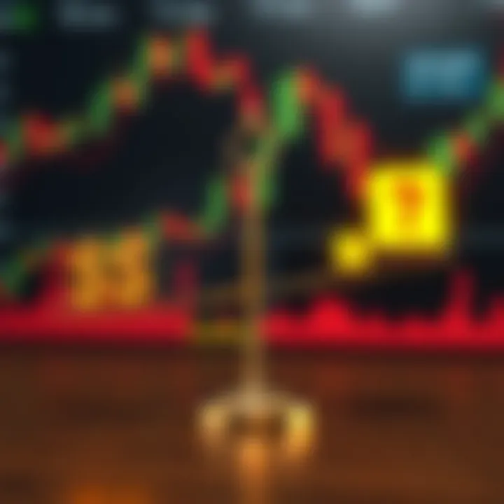 Conceptual illustration of risk and reward balance with financial graphs and strategy icons