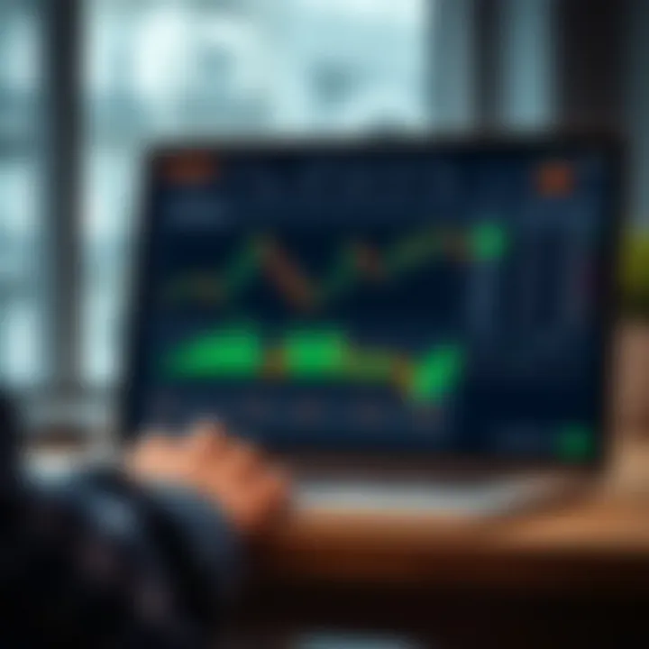 User interface of Quotex platform highlighting key trading features and options