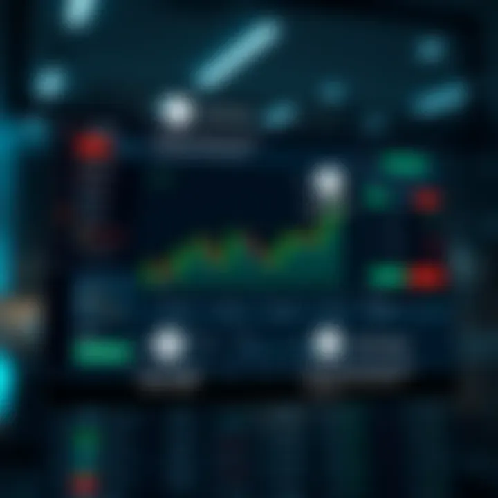 Illustration of key features in Quotex platform including navigation menu, trading tools, and support options