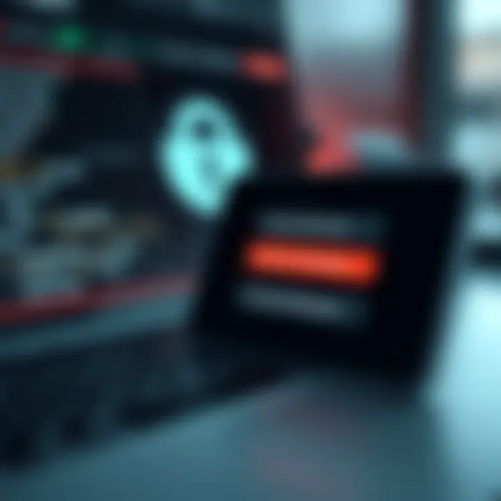 Illustration of password recovery options and security features on a digital platform