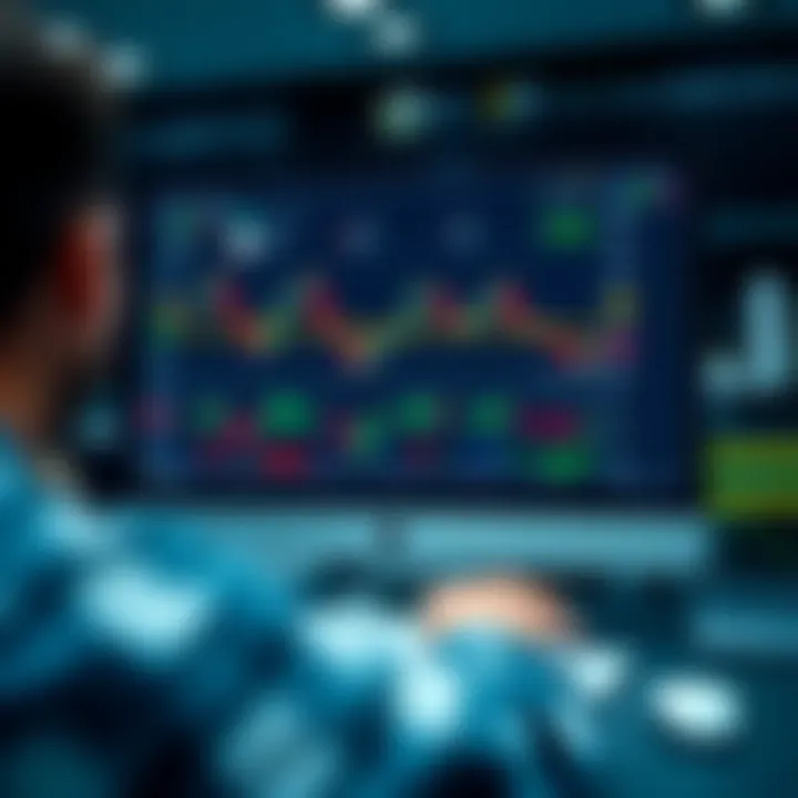 Screenshot of Quotex desktop application displaying trading interface with charts and tools