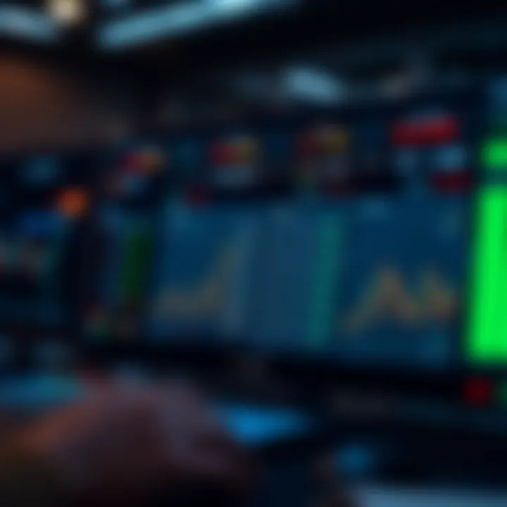 Dashboard displaying various stock exchange orders and investment options