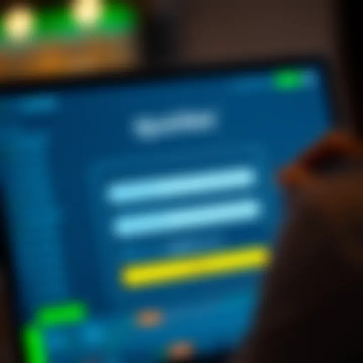 User filling out registration form on trading platform interface