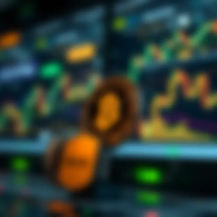 Conceptual representation of automated cryptocurrency trading with security and risk elements