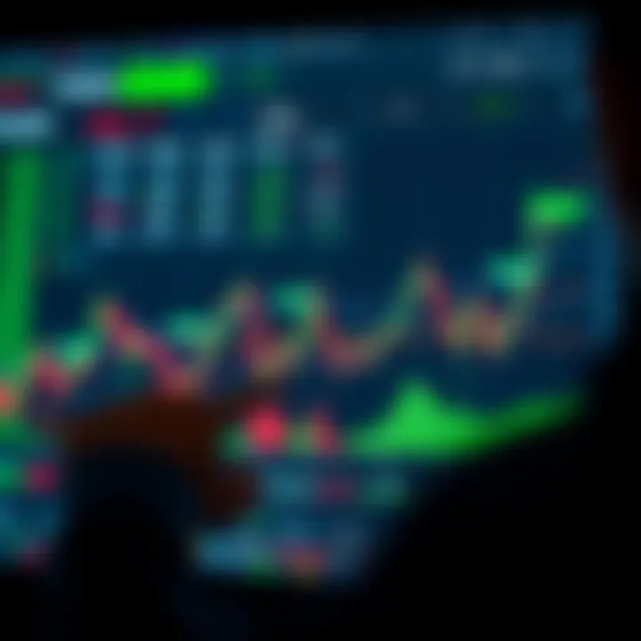 Digital interface displaying real-time cryptocurrency trading data and analytics