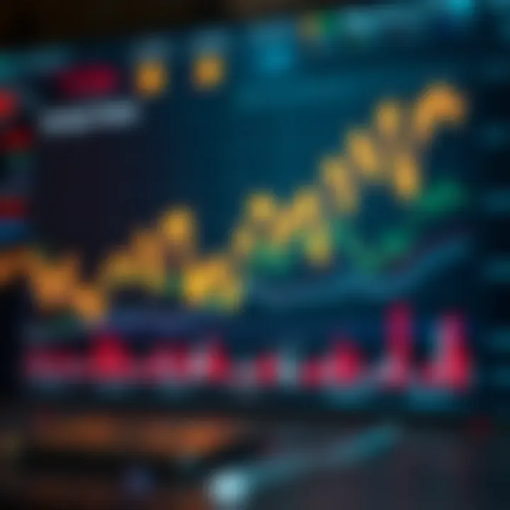 Abstract chart depicting fluctuating cryptocurrency market trends with a focus on regulatory influence and financial impact