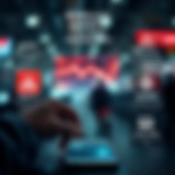Conceptual graphic highlighting the risks and safety measures in derivatives trading apps