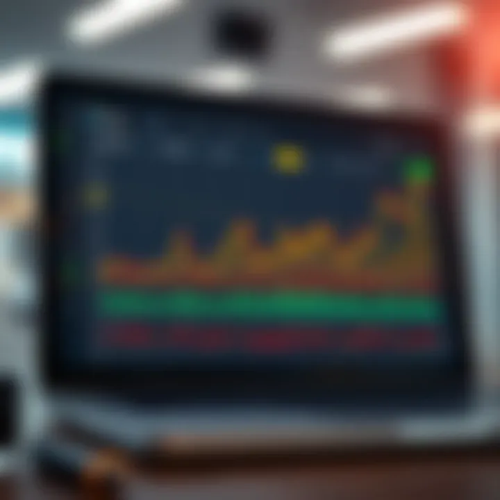 Graph showing derivative trading trends and financial data analytics