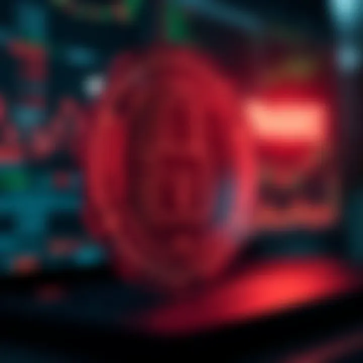 Visual representation of digital data protection and account security for online trading