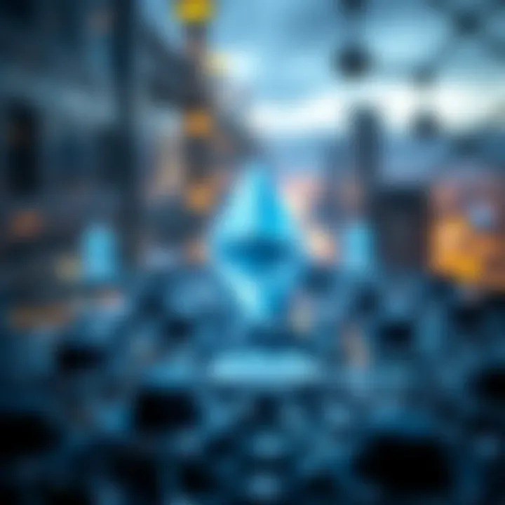 Visualization of Ethereum network advancements and adoption growth in the cryptocurrency ecosystem