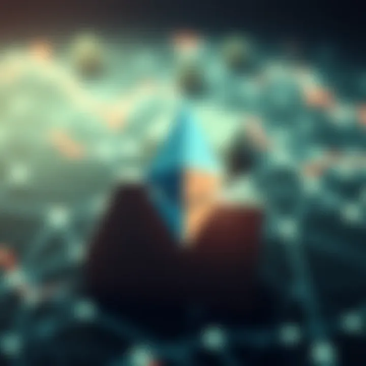 Conceptual illustration of Ethereum network with economic and technical elements