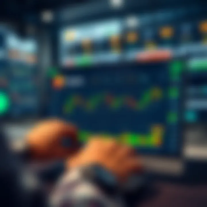 User interface displaying Quotex platform features and trading options