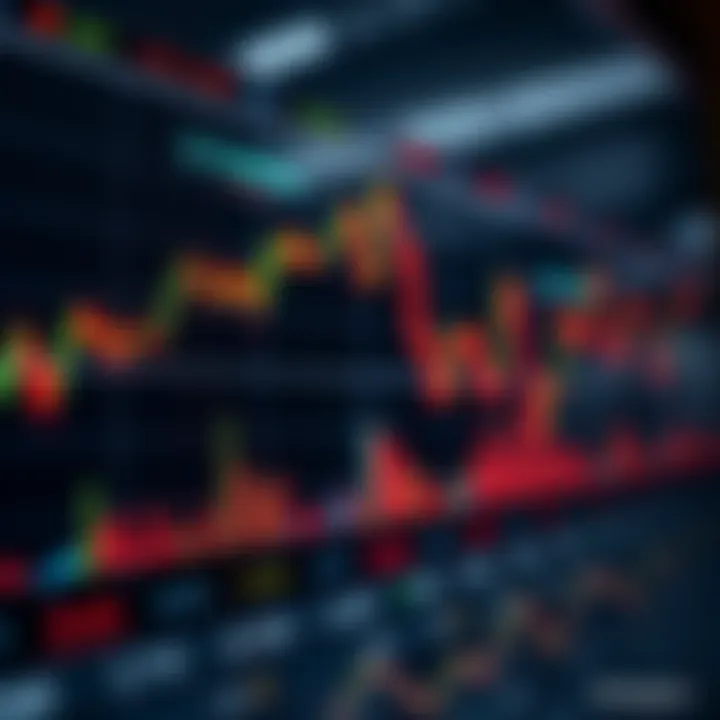 Graph displaying currency exchange rates fluctuating on a digital trading platform