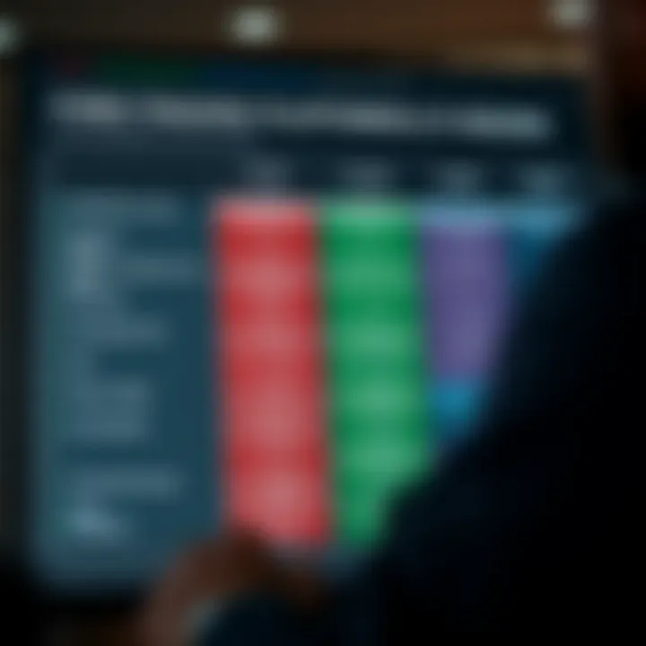 Comparison chart highlighting features and benefits of various Forex platforms available for Brazilian traders