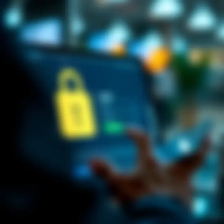 User entering login credentials on Quotex platform on a secure device