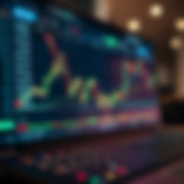 Graph showing Forex trading platform interface with currency exchange rates and charts