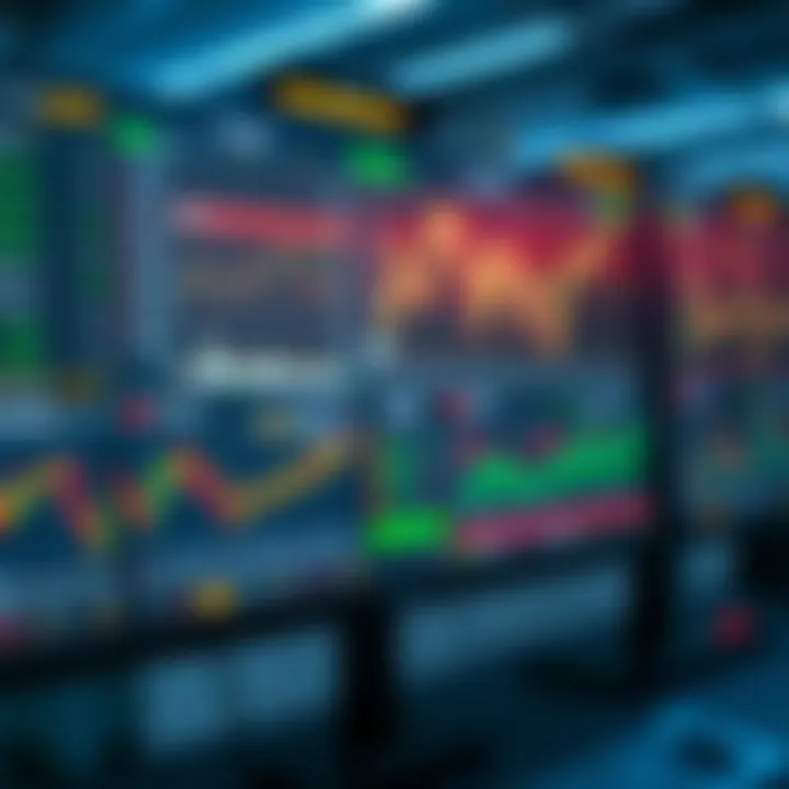 Dashboard displaying various index trading platforms with charts and market data