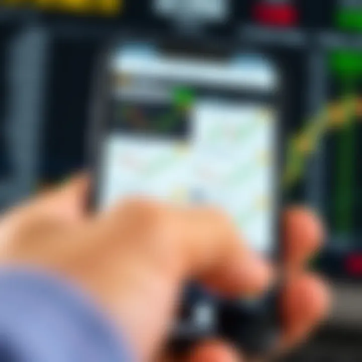 IQ Option APK Trading Interface Overview User interface of IQ Option application showing various financial trading charts and options on a smartphone screen