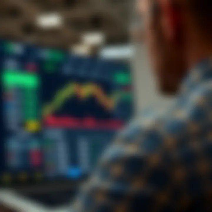 Interface of IQ Option platform showing various financial assets and trading options