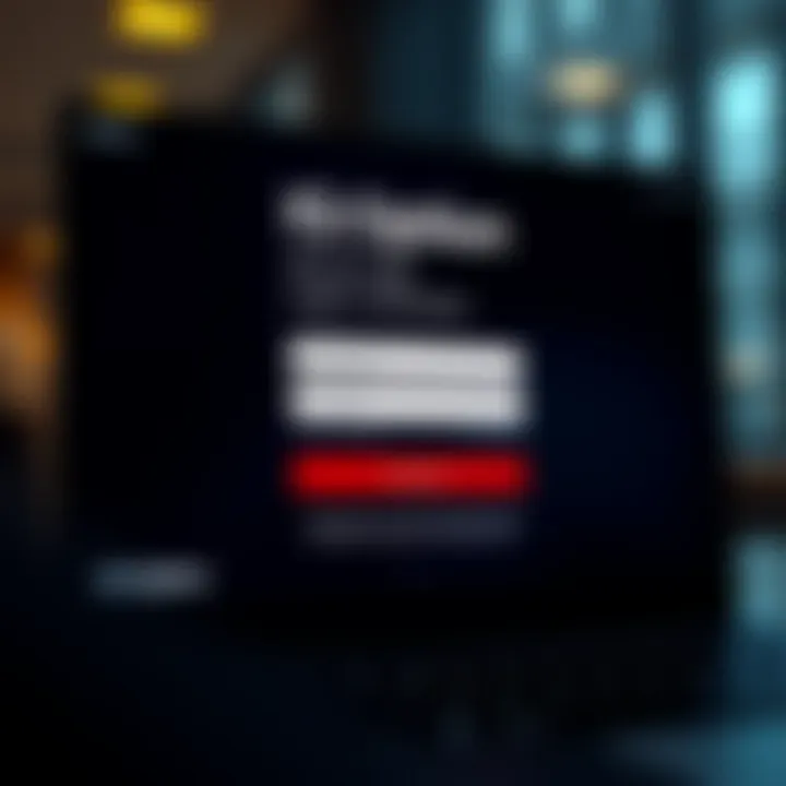 Secure login interface illustrating account verification and protection features on IQ Option