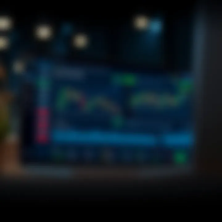 User dashboard of IQOption displaying trading charts and navigation menu after login
