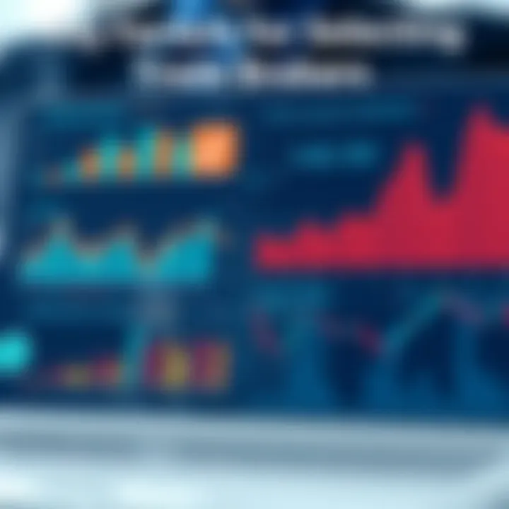 Illustration of financial charts and fee structures highlighting important considerations for choosing a trade broker