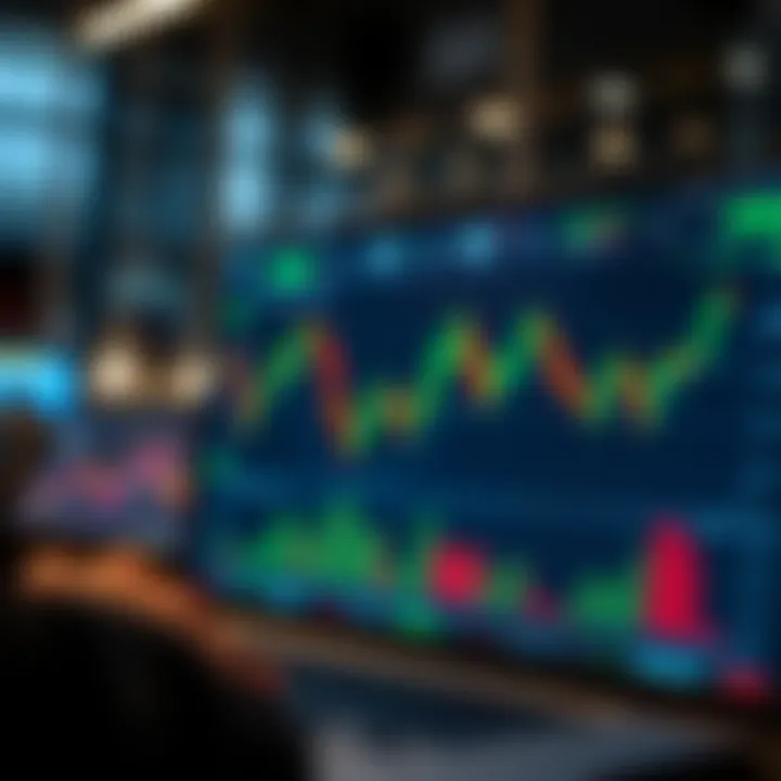 Interface displaying cryptocurrency trading charts and analytics on a digital platform