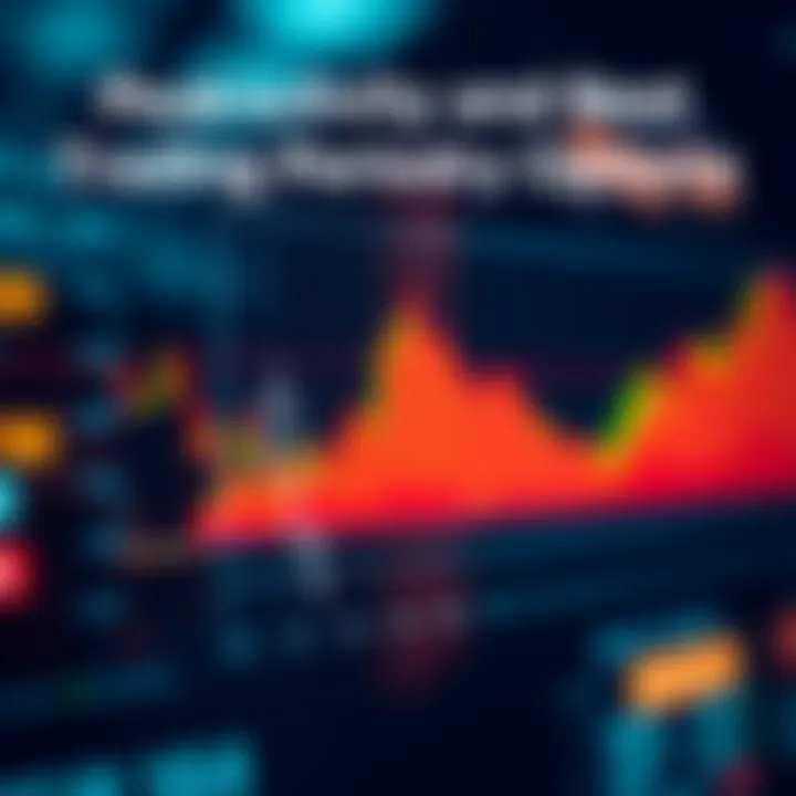 Chart highlighting peak activity periods and optimal trading times in binary options markets