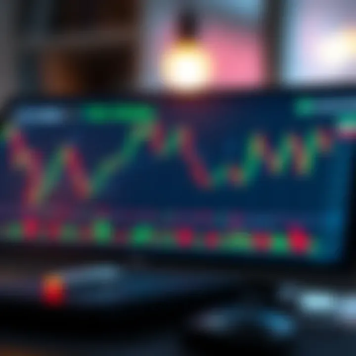 Risk and Strategy Indicators for OTC Asset Trading Illustration of financial chart with risk and strategy indicators for OTC assets