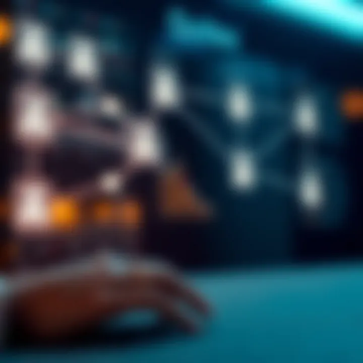 Illustration of a digital affiliate marketing network showing connection between partners and earnings growth