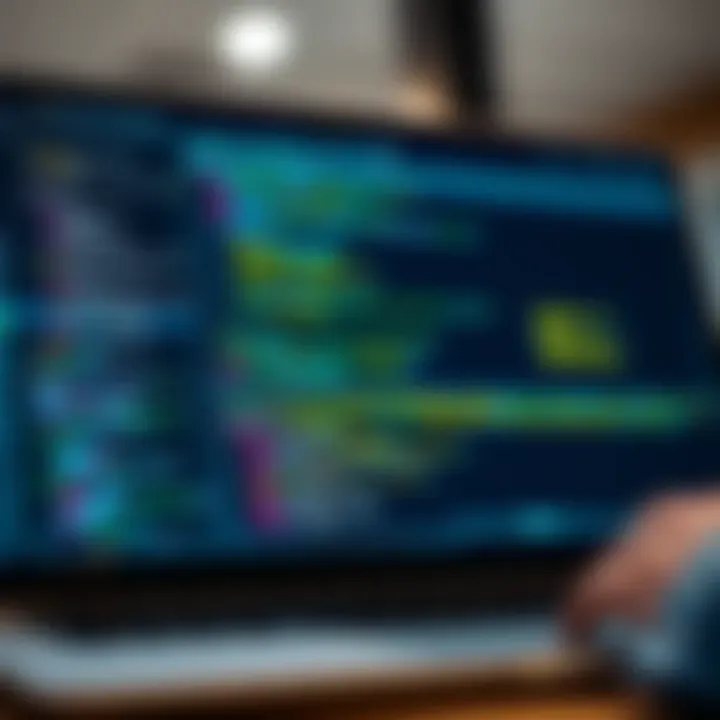 Technical overview showing code snippets and automation features of Quotex API