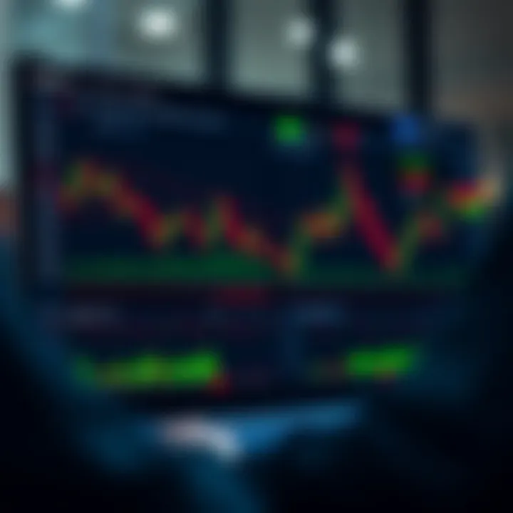 Dashboard view of Quotex platform displaying binary options trading interface with charts and market indicators