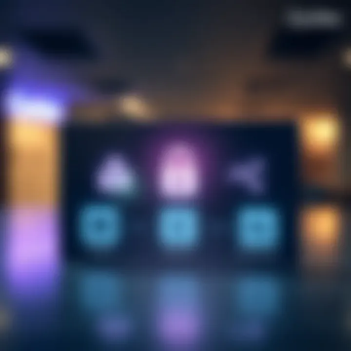 Illustration of secure financial transactions with icons representing deposits and withdrawals