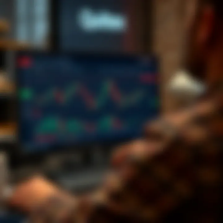 Graph and chart analysis on Quotex platform demonstrating virtual trading practice