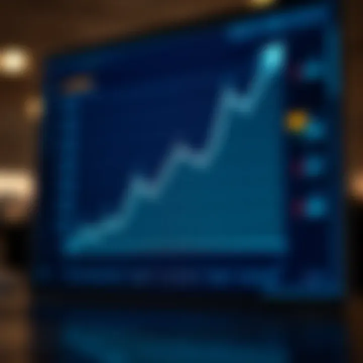 Graph showing increasing affiliate earnings through Quotex partnership program