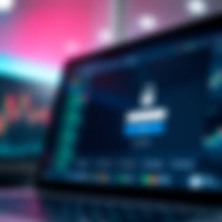 User interface of Quotex platform showing login screen with secure access features