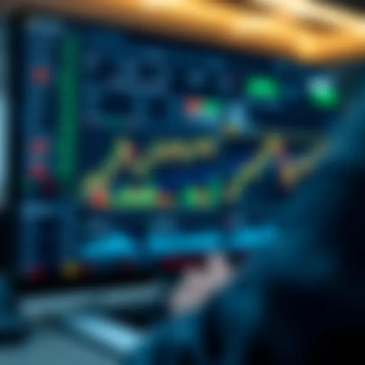 Secure digital trading platform interface displaying financial charts and user dashboard