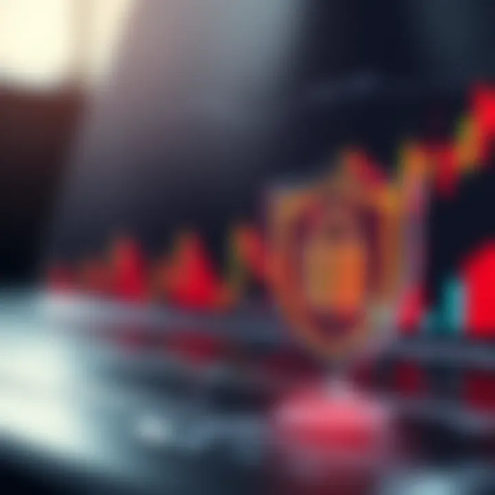 Graph and security shield symbolizing safe and effective trading strategies on Quotex