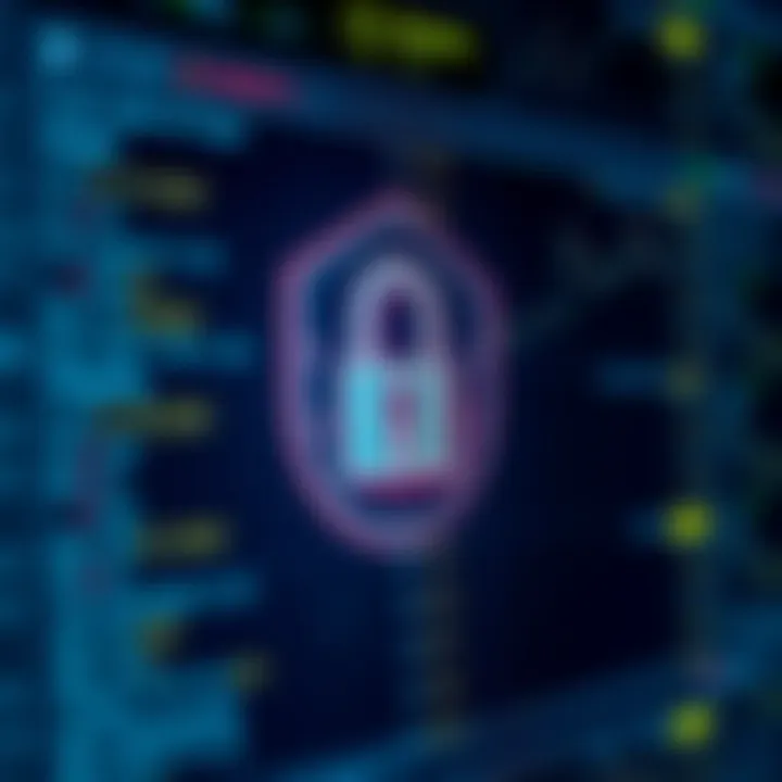 Ensuring Secure Access to Online Trading Platforms Secure login screen with encryption symbols representing safe access to online trading tools