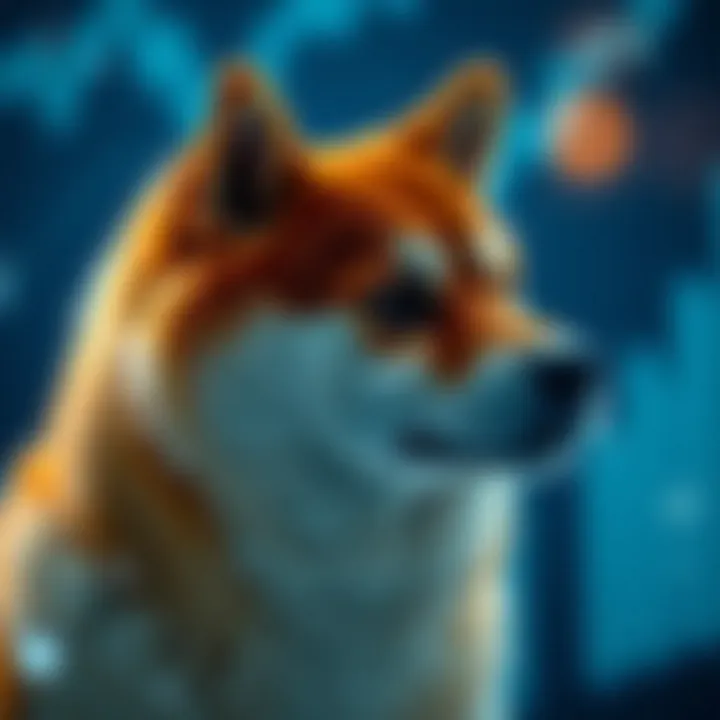 Conceptual representation of blockchain technology and digital coin integration for future token sustainability