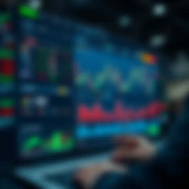 Overview of digital trading platform interface with asset options and analytics charts